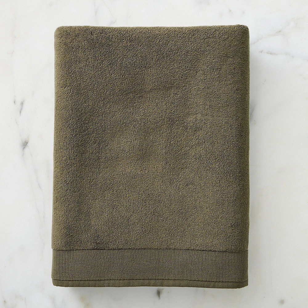 Open Box: Luxe Fibrosoft Bath Sheet, Dark Olive