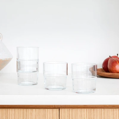 Essential Stacking Drinking Glass Collection | West Elm