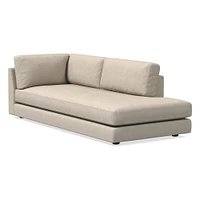 Open Box: Haven Left Arm Bumper Chaise, Trillium, Performance+ Basket Slub, Pearl Gray, Concealed Support