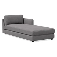 Open Box: Haven Left Arm Bumper Chaise, Trillium, Performance+ Basket Slub, Pearl Gray, Concealed Support