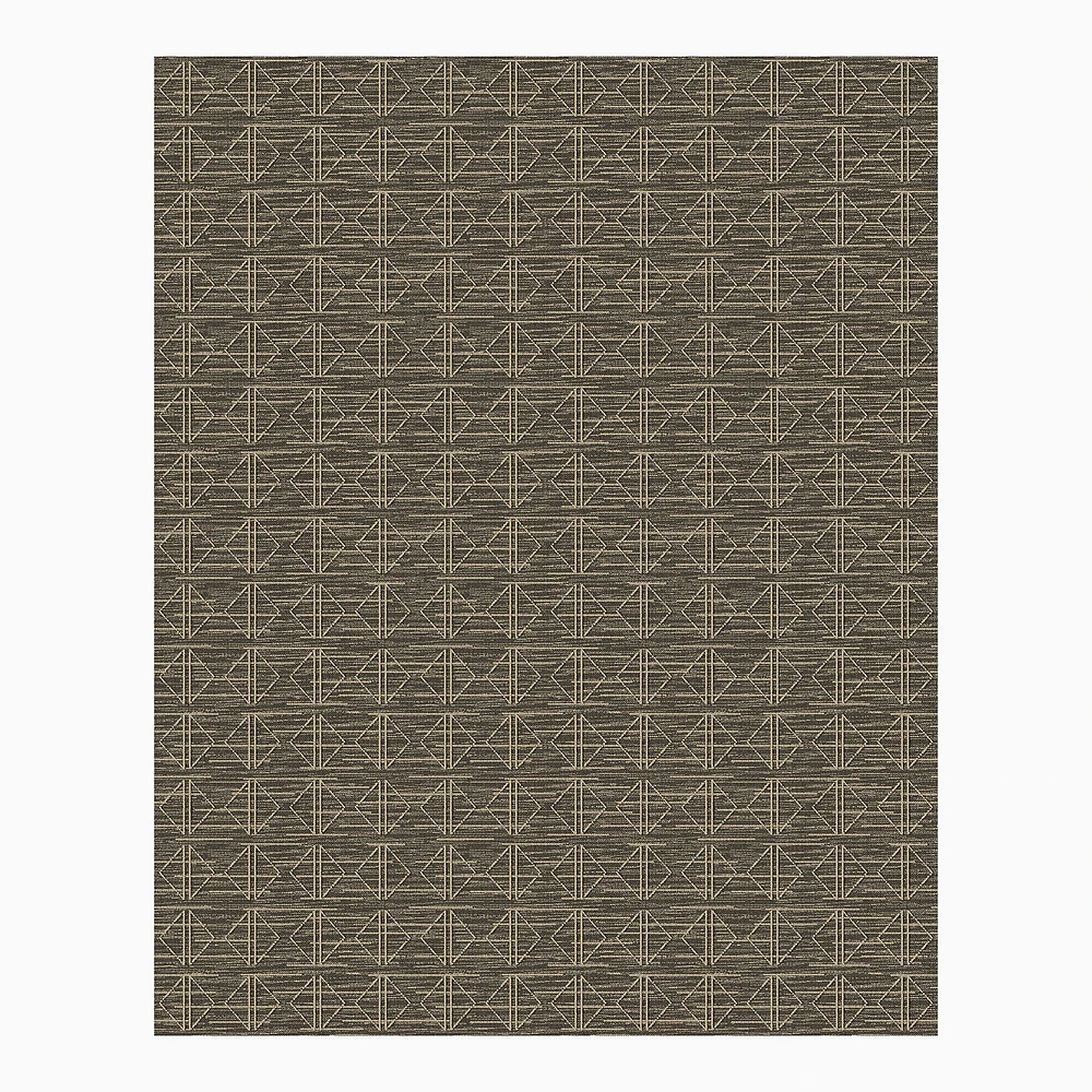 Diamonds Rug Serged Edge 6x9 Sisal