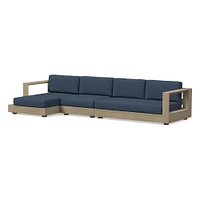 Telluride Sectional, Set 5: Left Arm Chaise + Armless Single Right Sofa Cushion Cover, Canvas, Natural