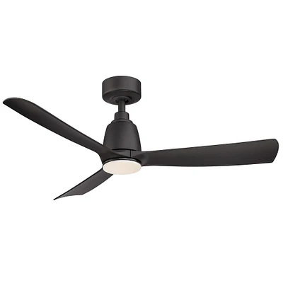 Kute Ceiling Fan With Light Kit, Black, 44"