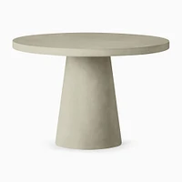 Concrete Indoor/Outdoor Pedestal Round Dining Table (32"–60") | West Elm