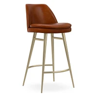 Finley Leather Counter Stool | West Elm