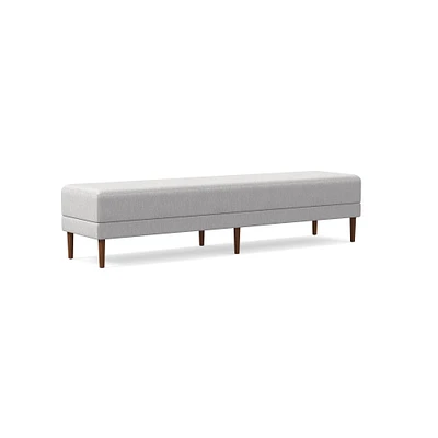 Open Box: Emmett Upholstered King Bench 74" x 18" Prfrmnce Coastal Linen Frst Gry Cool Wlnt