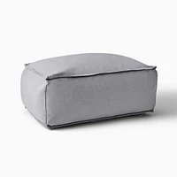 Sunbrella® Indoor/Outdoor Canvas Natural Pouf  30"w x 18"d 13"h