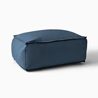 Sunbrella® Indoor/Outdoor Canvas Natural Pouf  30"w x 18"d 13"h