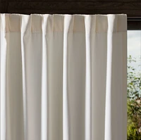 Outdoor Solid Grommet Curtain, Alabaster, 48x84