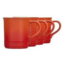 Le Creuset Mugs, Flame, 14 oz., Set of 4