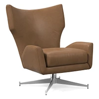 Hemming Leather Swivel Chair | West Elm