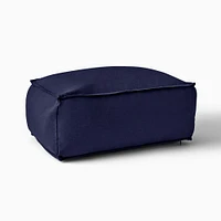 Sunbrella® Indoor/Outdoor Canvas Natural Pouf  30"w x 18"d 13"h