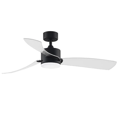 SculptAire Ceiling Fan With Light Kit, Black