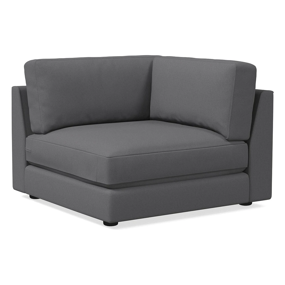 Open Box: Haven Left Arm Bumper Chaise, Trillium, Performance+ Basket Slub, Pearl Gray, Concealed Support