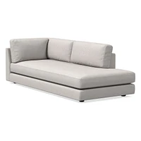 Open Box: Haven Left Arm Bumper Chaise, Trillium, Performance+ Basket Slub, Pearl Gray, Concealed Support