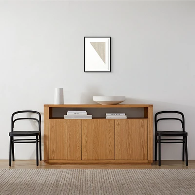 Angle II Taupe by The Holly Collective Framed Paper 18x24 Black