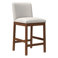 Hargrove Counter Stool, Yarn Dyed Linen Weave,  Alabaster, Dune