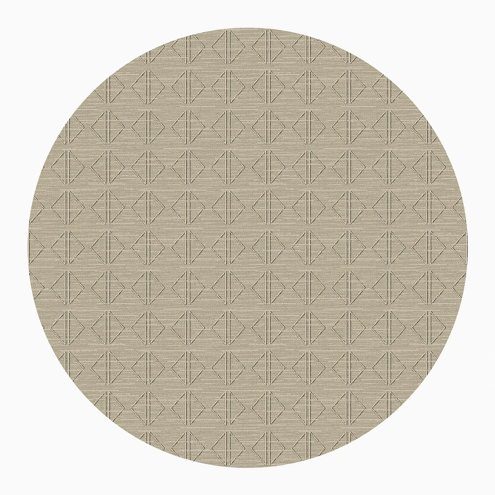 Diamonds Rug Serged Edge 6x9 Sisal