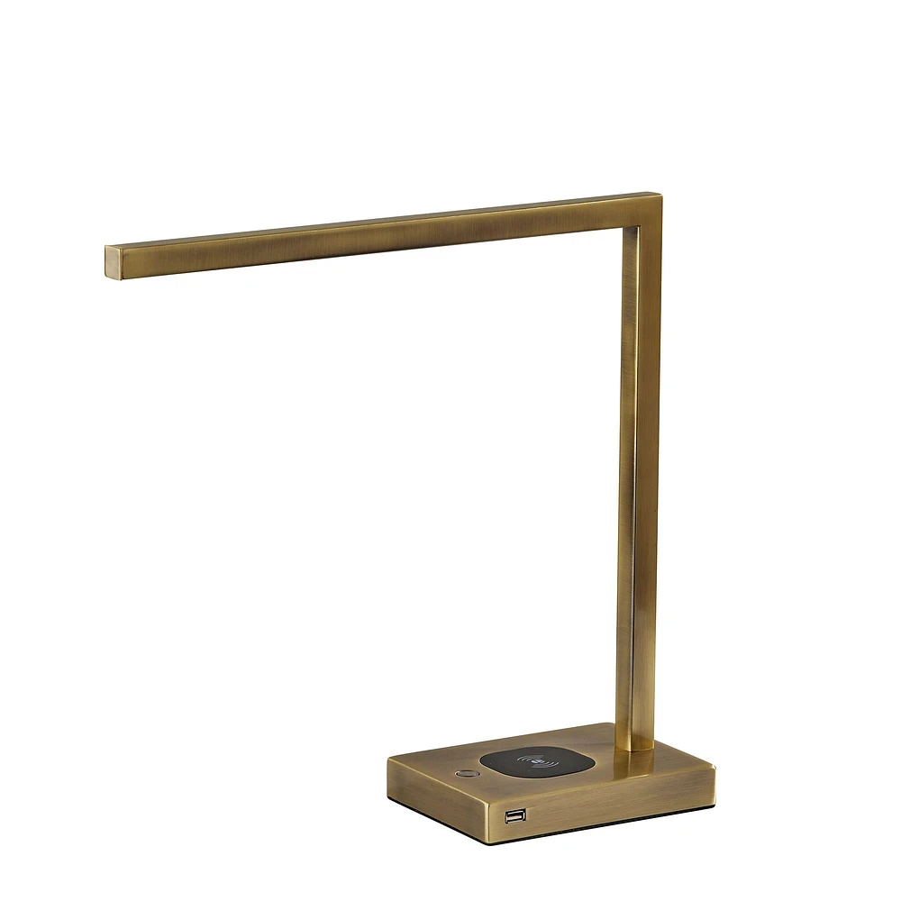 Angular LED Charging Desk Lamp | Modern Light Fixtures | West Elm