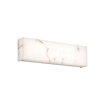 Linear Marbled Sconce, 18", White