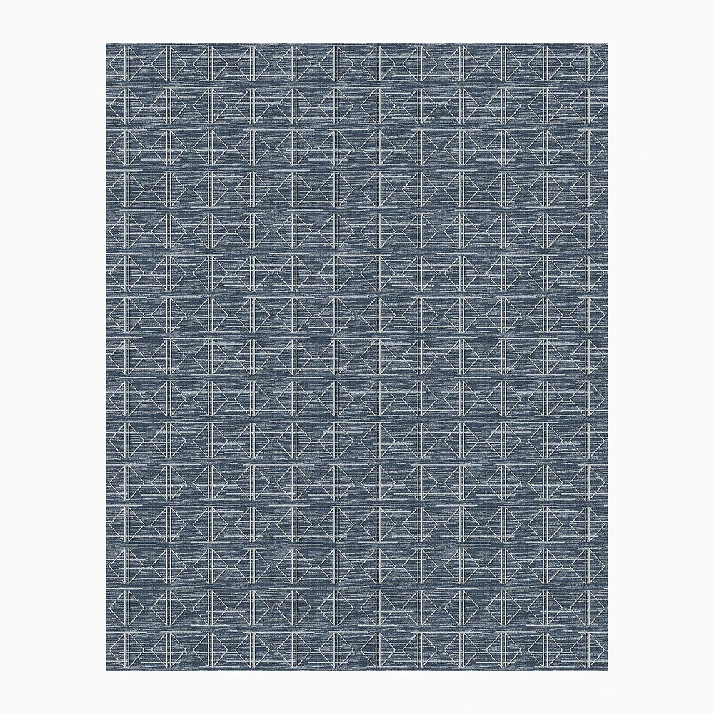 Diamonds Rug Serged Edge 6x9 Sisal
