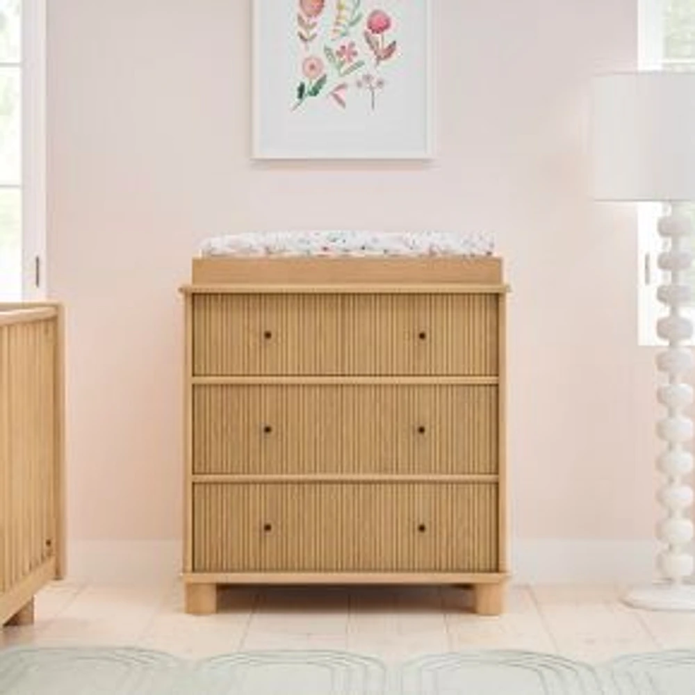 Elora Dresser Narrow Changing Table Pack Blonde