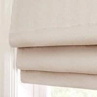 Custom Linen Cordless Roman Shade | West Elm