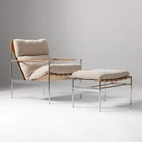 Stuart Sling Chair & Ottoman Set | West Elm