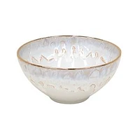 Taormina Gold-Rimmed Cereal Bowl, White, Set of 4