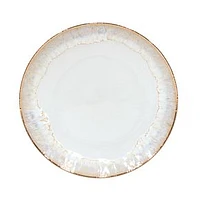 Taormina Gold-Rimmed Dinner Pate, White, Set of 4