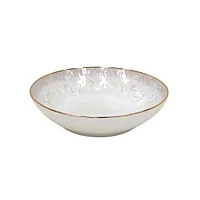 Taormina Gold-Rimmed Pasta Bowl, White, Set of 4