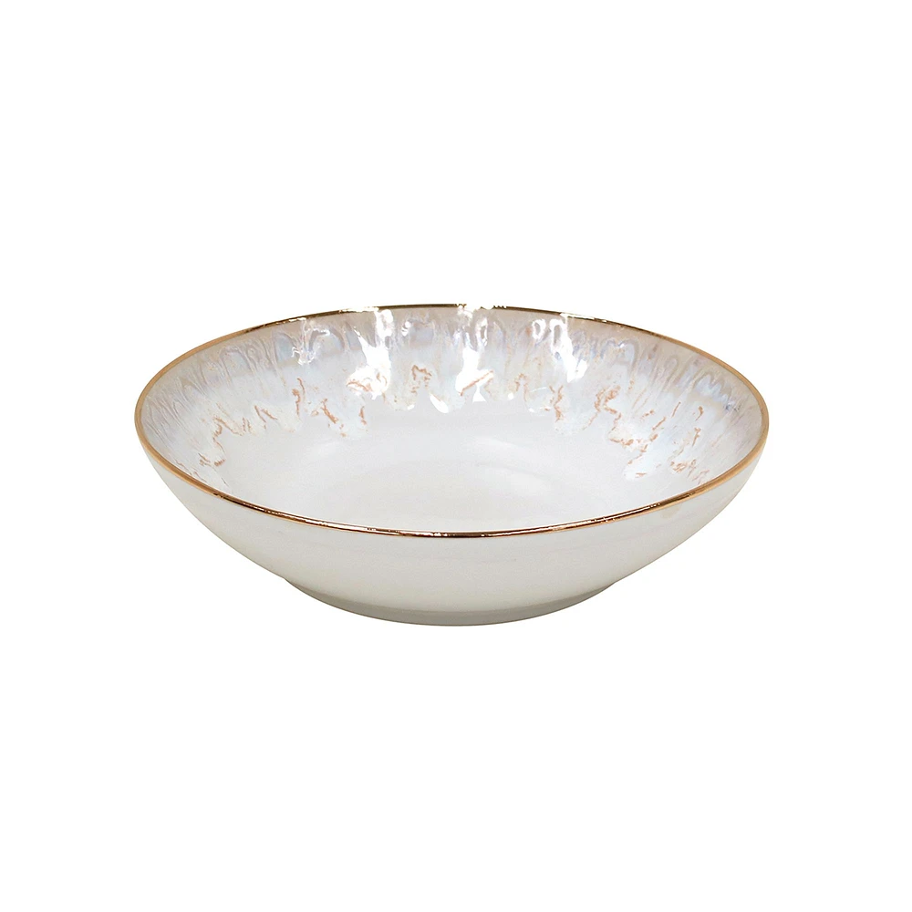 Casafina Taormina Stoneware Gold-Rimmed Pasta Bowls (Set of 4) | West Elm