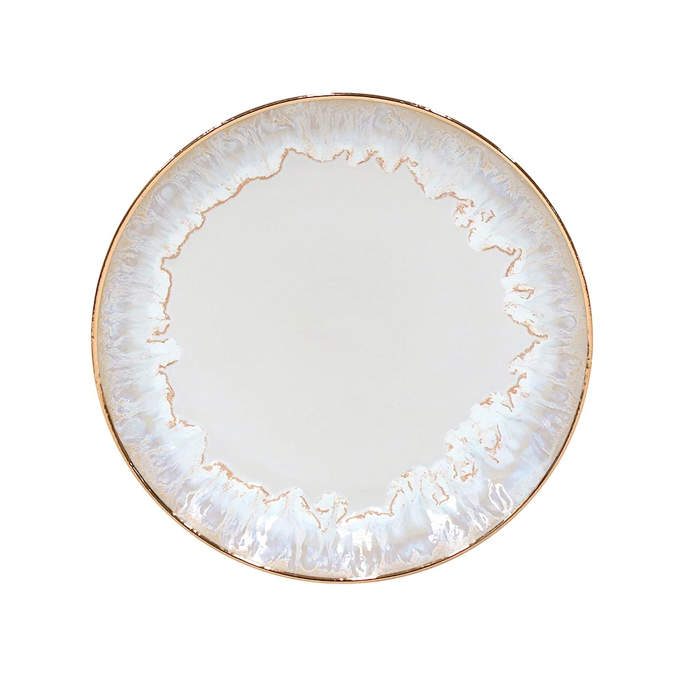 Casafina Taormina Stoneware Gold-Rimmed Salad Plates (Set of 4) | West Elm