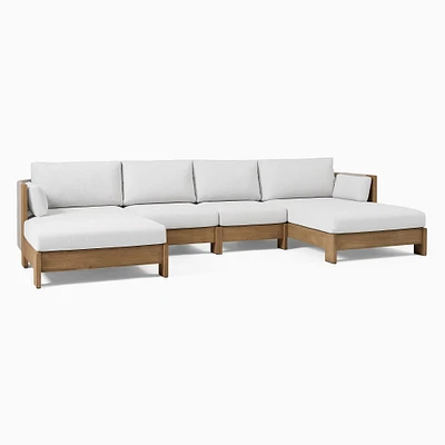 Porto Outdoor 4-Piece U-Shaped Sectional (136") | West Elm