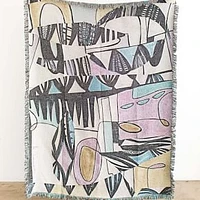 Miro Throw Blanket, Weave, Multi, 54"x72"