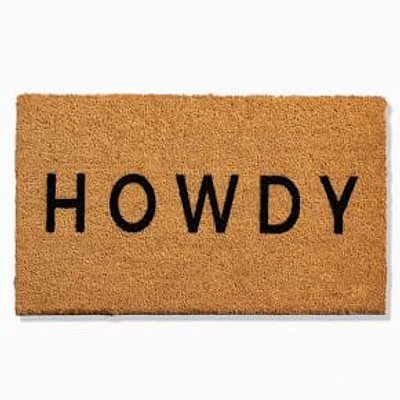 Modern HOWDY Doormat Hand Painted