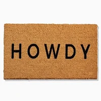 Modern HOWDY Doormat Hand Painted