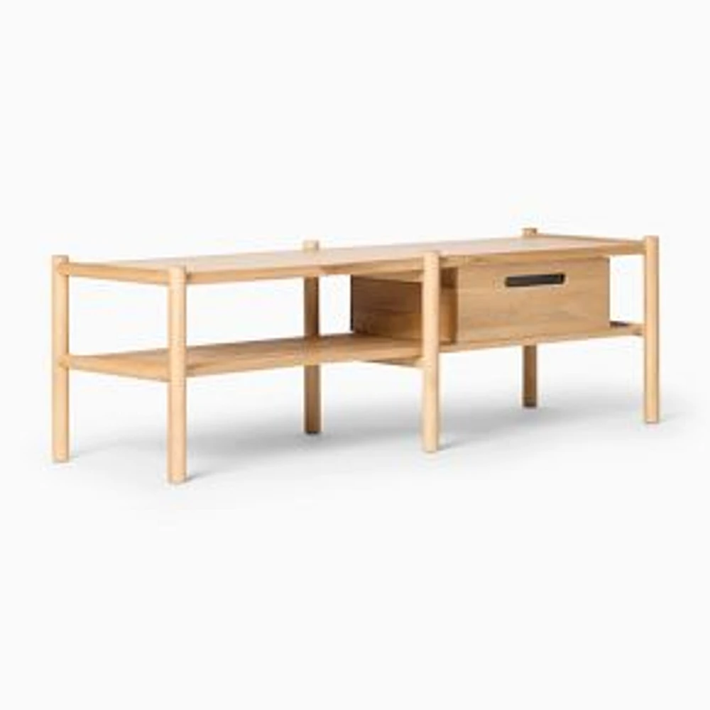 Hilma 57" 1-Drawer Bench, Oak