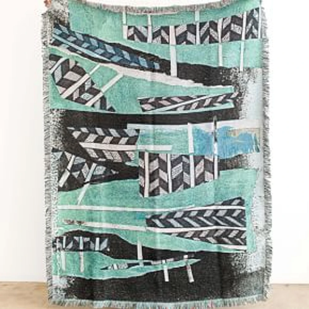 Tibele Throw Blanket, Weave, Multi, 54"x72"