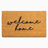 Welcome Home Doormat Coir Doormat With Vinyl Backing Black Writing 30X18