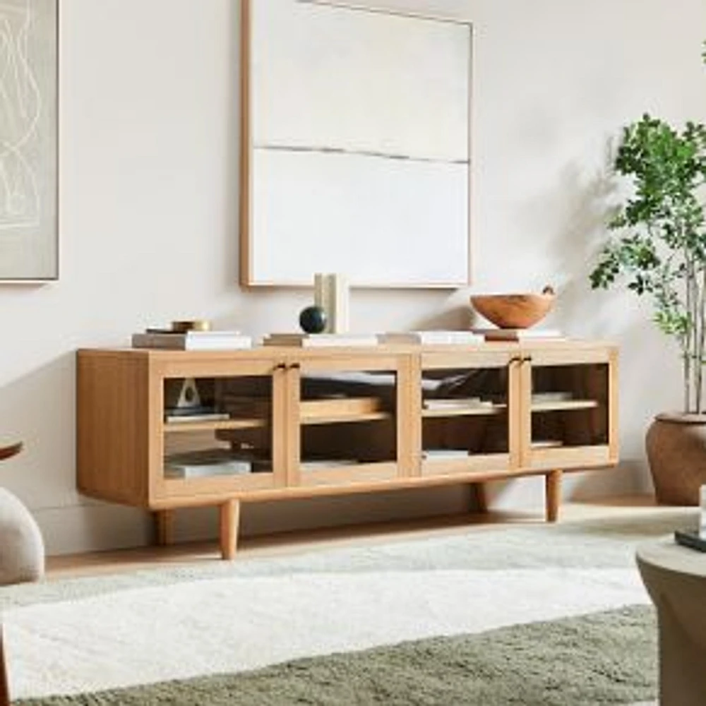 Whitman 80" Media Console, Blonde Oak