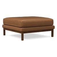 Dekalb Leather Ottoman | West Elm