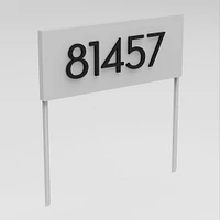 hi Neighbor Yard Sign with Magnetic Wasatch House Numbers, White/Black