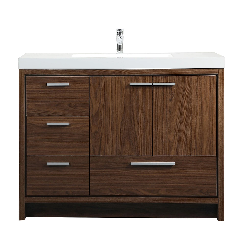 Donovan Single Bathroom Vanity, 24", Natural Oak
