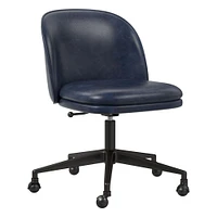 Wayne Leather Swivel Office Chair | West Elm