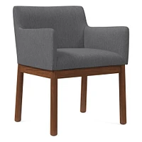 Hargrove Arm Chair, Ydlw, Alabaster, Cool Walnut