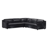 Marin Leather 3-Piece L-Shaped Sectional (114") | West Elm