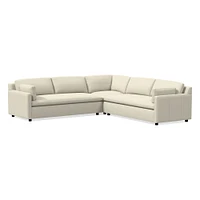 Marin Leather 3-Piece L-Shaped Sectional (114") | West Elm