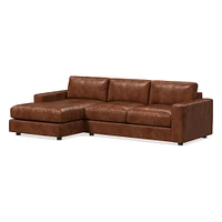 Urban Leather 2 Piece Chaise Sectional | Sofa With West Elm