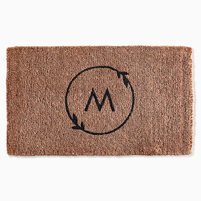 Monogrammed Wreath Doormat | West Elm